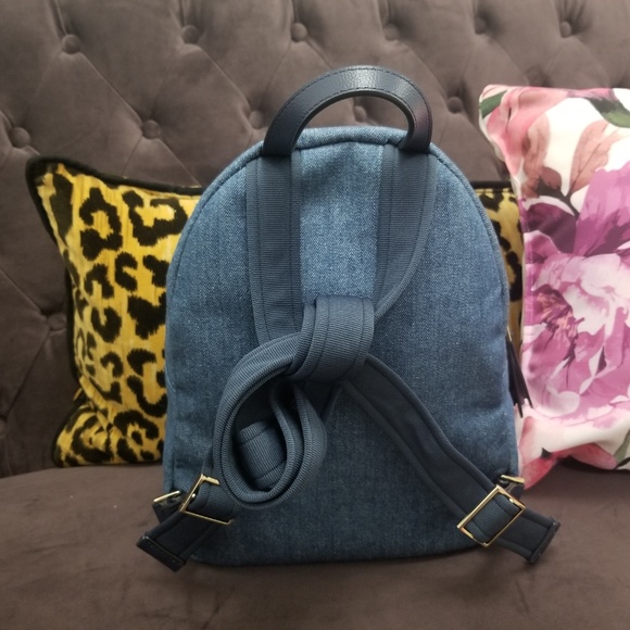New Kate Spade New York Denim Dawn Medium Backpack - Picture 4 of 8